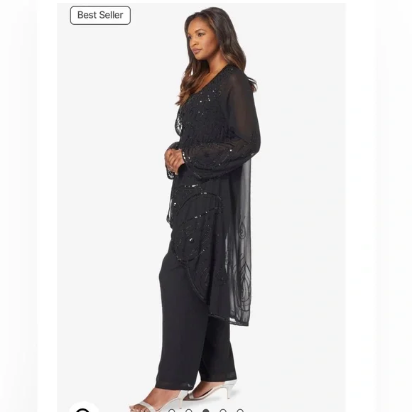 Three-Piece Beaded Pant Suit- 20W - Picture 3 of 11